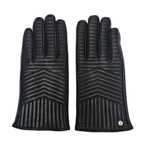 Load image into Gallery viewer, Allesco Inc - Club Rochelier Men's Quilted Detail Leasther Glove, Touch