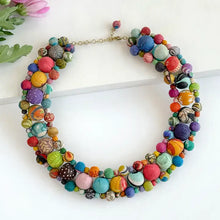 Load image into Gallery viewer, SS26 WORLDFINDS NE-5168 KANTHA TRACED COLLAR NECKLACE