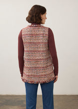 Load image into Gallery viewer, SS26 FDJ LONG BURGUNDY TWEED VEST
