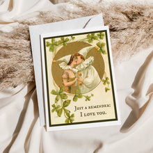 Load image into Gallery viewer, Cheerful Whimsies - Greeting Card. Just A Reminder: I Love You. Vintage Style.