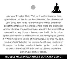 Load image into Gallery viewer, Sansaara Living - Root Chakra Smudge Stick, 7"