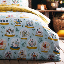 Load image into Gallery viewer, Riva Home - Twelve Days of Christmas Festive Duvet Cover Set Blue