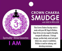 Load image into Gallery viewer, Sansaara Living - Crown Chakra Smudge Stick, 7"