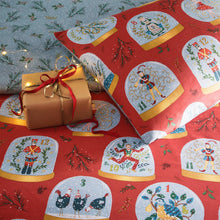 Load image into Gallery viewer, Riva Home - Twelve Days of Christmas Festive Duvet Cover Set Red