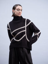 Load image into Gallery viewer, FW26 HAAKO GEOMETRIC DESIGN KNIT SWEATER