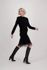 Load image into Gallery viewer, FW24 FEATHER HEM SKIRT 524624