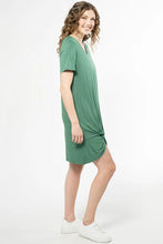 Load image into Gallery viewer, LILAH TWIST KNOT T-SHIRT DRESS