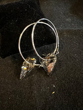 Load image into Gallery viewer, SWAROVSKI CRYSTAL SILVER HEART EARRINGS #178