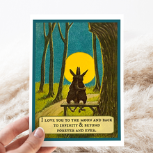 Load image into Gallery viewer, Cheerful Whimsies - Greeting Card. I Love You To The Moon And Back To Infinity..