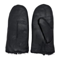 Load image into Gallery viewer, Allesco Inc - Club Rochelier Ladies Leather Mitten w/Exposed Fur Lining