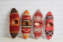 Load image into Gallery viewer, MOROCCAN KILIM SLIPPERS-VARIOUS COLOURS