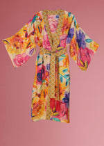 Load image into Gallery viewer, FLORAL FRENZY KIMONO GOWN