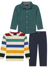 Load image into Gallery viewer, Boys 3-Piece Striped Sweater Set*