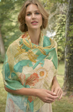 Load image into Gallery viewer, DELICATE TROPICS LINEN SCARF SAGE