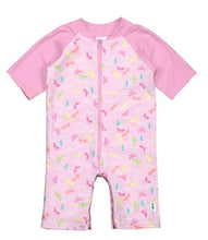 Load image into Gallery viewer, ONE-PIECE SWIM SUNSUIT LIGHT PINK DRAGPNFLY POND