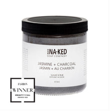 Load image into Gallery viewer, BUCK NAKED JASMINE & CHARCOAL SUGAR SCRUB