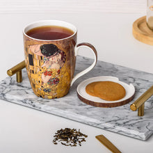 Load image into Gallery viewer, MACINTOSH KLIMT THE KISS TEA MUG W/LID #MC020091