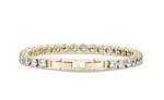Load image into Gallery viewer, ARZ STEEL GOLD PLATED TENNIS BRACELET 5MM ZWB07 size 7.5