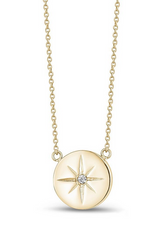 Load image into Gallery viewer, ARZ STEEL NORTH STAR PENDANT 17" CHAIN ZW-N02-17