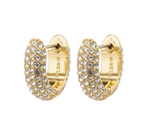 Load image into Gallery viewer, LONA RECYCLED CHUNKY CRYSTAL HUGGIE HOOPS