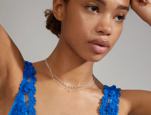 Load image into Gallery viewer, SIA RECYCLED CRYSTAL CHAIN 2 IN 1 NECKLACE