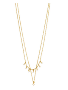 SIA RECYCLED CRYSTAL CHAIN 2 IN 1 NECKLACE