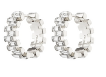 Load image into Gallery viewer, CREATE RECYCLED CRYSTAL HOOP EARRINGS