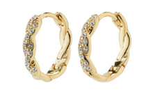 Load image into Gallery viewer, EZO TWIRLED CRYSTAL HOOP SMALL