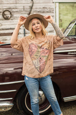 Load image into Gallery viewer, Market of Stars - Map of My Heart Bohemian Tee Luxe Bamboo Tunic Shirt

