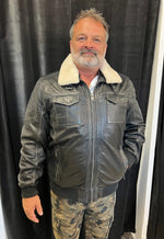 Load image into Gallery viewer, LEATHER BOMBER JACKET 40524
