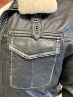 Load image into Gallery viewer, LEATHER BOMBER JACKET 40524
