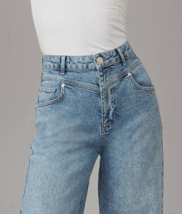 Lola Jeans - MILAN-JB High Rise Wide Leg Jeans 31" Inseam: 31 / 31" Inseam / Jaded Blue