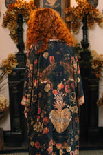 Load image into Gallery viewer, Market of Stars (Worldwide) - Heart of Gold Opera Duster Kimono Robe w/ Sacred Heart

