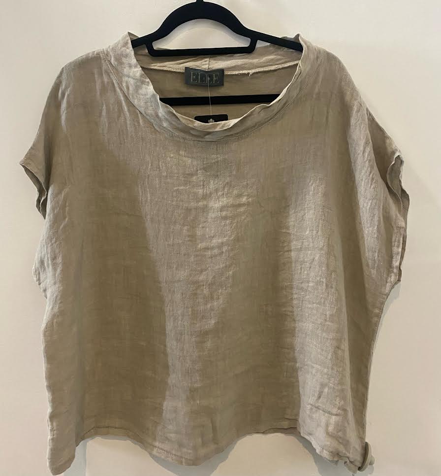 SS24-ETERNELLE LINEN SHORT COWL