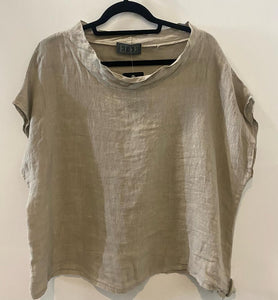 SS24-ETERNELLE LINEN SHORT COWL