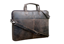 Load image into Gallery viewer, Greenwood Leather - Leather Laptop Sleeve - 13 / 15 / 16 inch with Strap GWLP06
