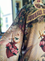 Load image into Gallery viewer, Market of Stars - Courage Deart Heart Cropped Bamboo Kimono with Sacred Heart
