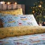 Load image into Gallery viewer, Riva Home - Twelve Days of Christmas Festive Duvet Cover Set Blue
