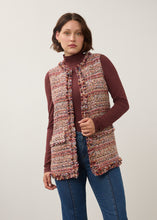 Load image into Gallery viewer, SS26 FDJ LONG BURGUNDY TWEED VEST
