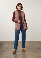 Load image into Gallery viewer, SS26 FDJ LONG BURGUNDY TWEED VEST
