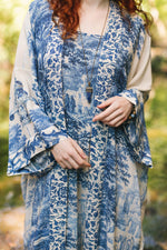 Load image into Gallery viewer, Market of Stars - Let The Light In Printed Long Duster Bamboo Kimono Robe
