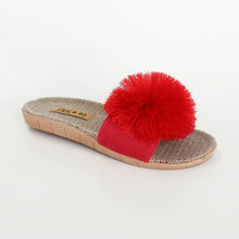 Load image into Gallery viewer, SS26 La-aSOLE SmRedPOM POM SLIDES

