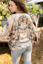 Load image into Gallery viewer, Market of Stars - Take My Hand Printed Bamboo Bohemian Cropped Kimono
