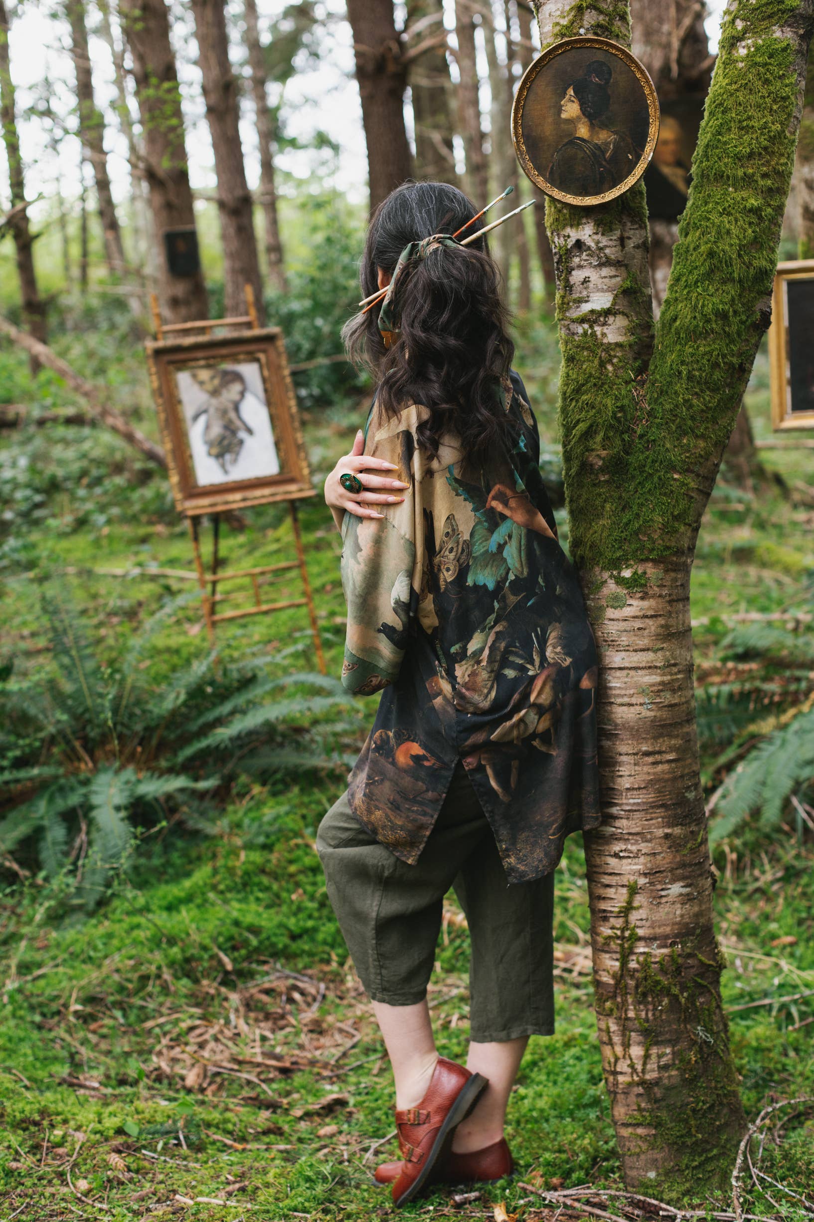 Heartwork Bamboo Bohemian Kimono Cardigan with Belt