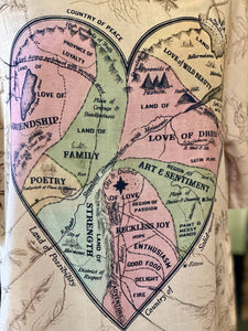 Market of Stars - Map of My Heart Bohemian Tee Luxe Bamboo Tunic Shirt
