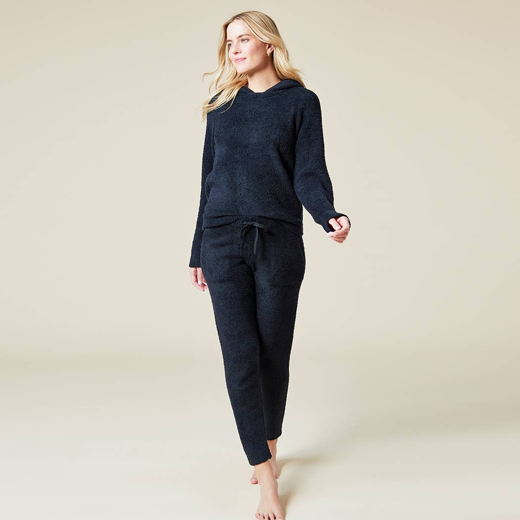 Softies - Women's Solid Marshmallow Hoodie Lounge Set with Jogger Pant