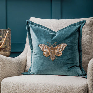 Riva Home - Luna Embroidered Cushion Lake