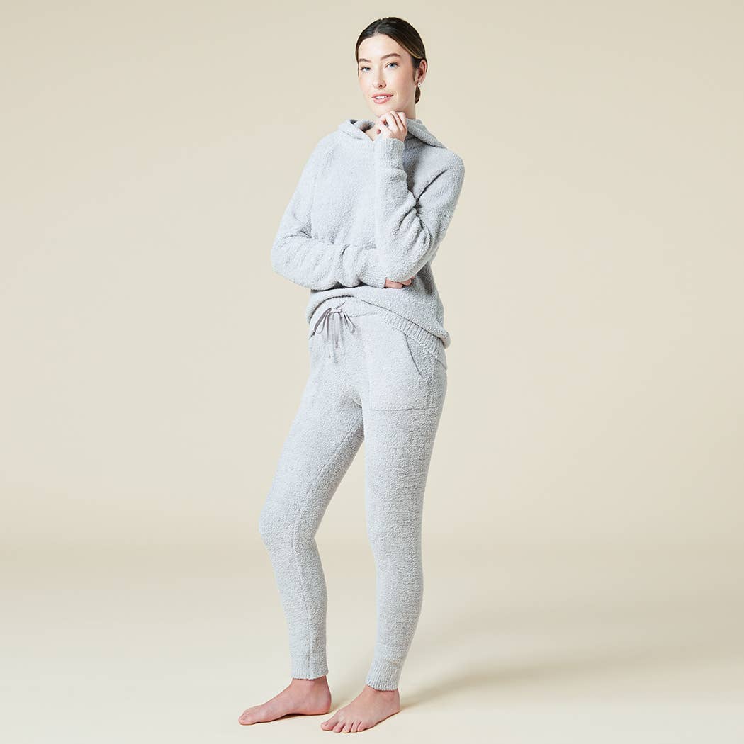 Softies - Women's Solid Marshmallow Hoodie Lounge Set with Jogger Pant