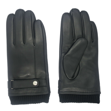 Load image into Gallery viewer, Allesco Inc - Men's Leather Glove With Knit Cuff &amp; Belted Strap
