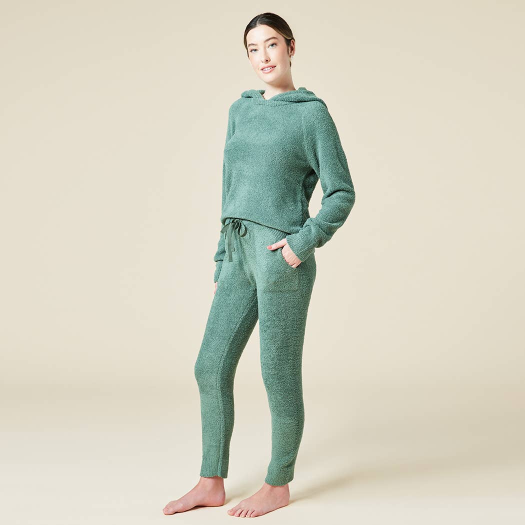 Softies - Women's Solid Marshmallow Hoodie Lounge Set with Jogger Pant